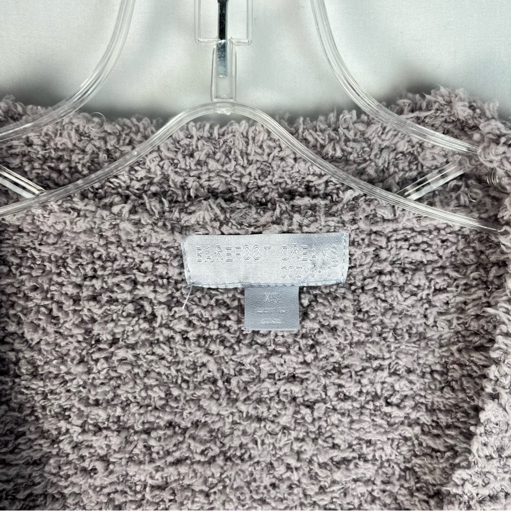 Barefoot Dreams Cozychic Knit Gray Wooden Button Front Cardigan Sweater - Picture 3 of 6